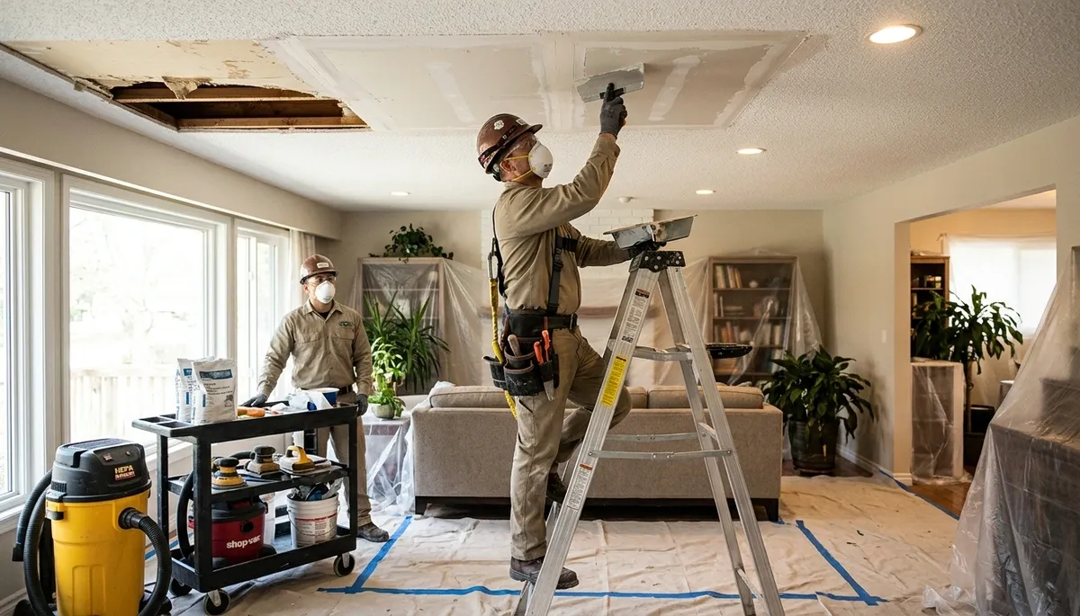 Ceiling Water Damage Repair Image 1